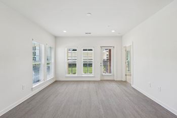 Faux wood floors in living spaces